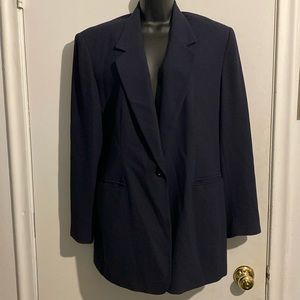 Blue Women’s lined blazer with pockets